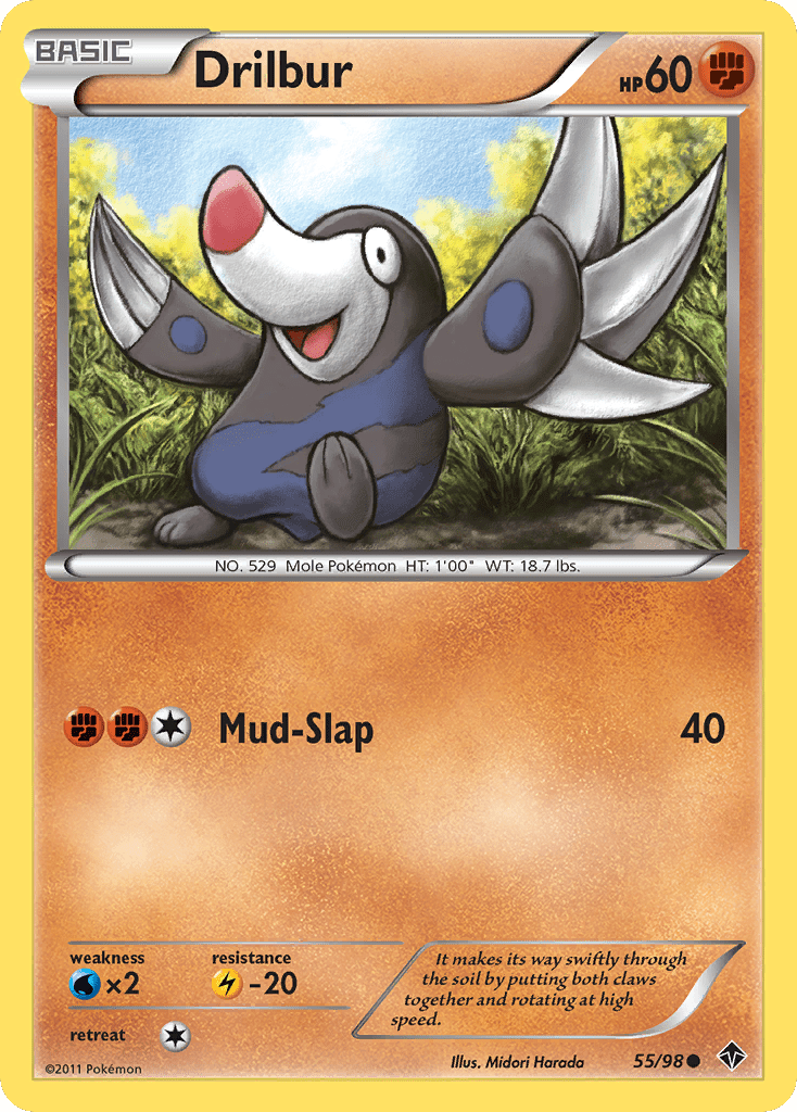Drilbur (55/98) [Black & White: Emerging Powers] Pokemon Single Pokémon  | Multizone: Comics And Games
