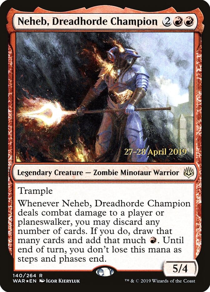 Neheb, Dreadhorde Champion [War of the Spark Prerelease Promos] MTG Single Magic: The Gathering  | Multizone: Comics And Games