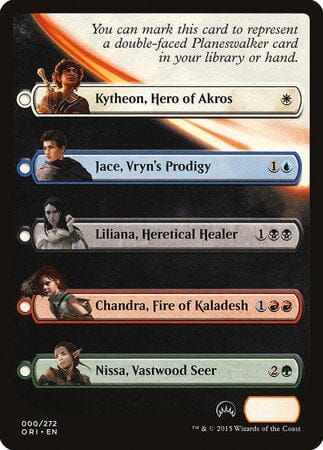 Checklist Card - Magic Origins (Planeswalker) [Magic Origins Tokens] MTG Single Magic: The Gathering  | Multizone: Comics And Games