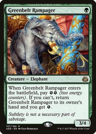 Greenbelt Rampager [Aether Revolt] MTG Single Magic: The Gathering  | Multizone: Comics And Games