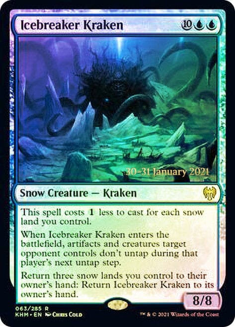 Icebreaker Kraken [Kaldheim Prerelease Promos] MTG Single Magic: The Gathering  | Multizone: Comics And Games