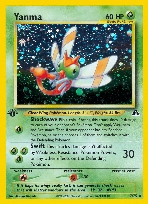 Yanma (17/75) [Neo Discovery 1st Edition] Pokemon Single Pokémon  | Multizone: Comics And Games