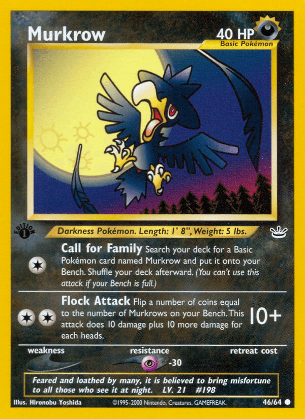Murkrow (46/64) [Neo Revelation 1st Edition] Pokemon Single Pokémon  | Multizone: Comics And Games