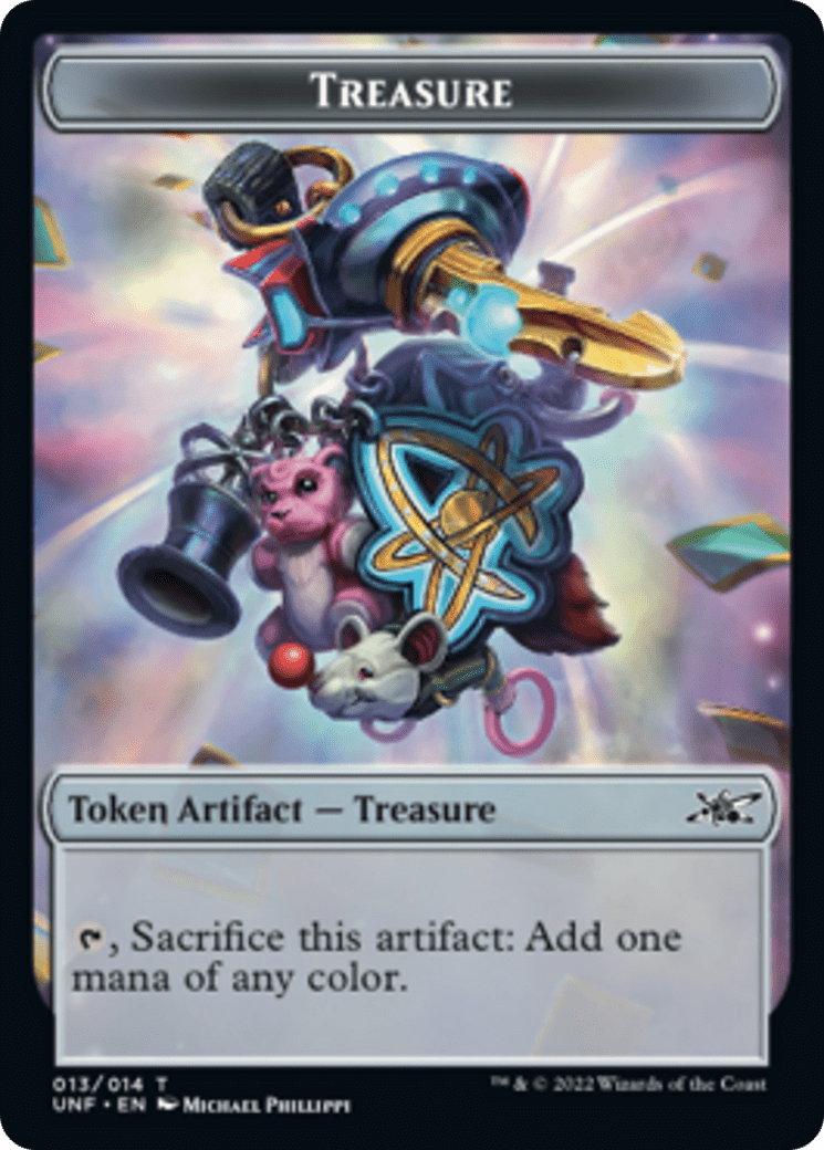 Teddy Bear // Treasure (013) Double-sided Token [Unfinity Tokens] MTG Single Magic: The Gathering  | Multizone: Comics And Games