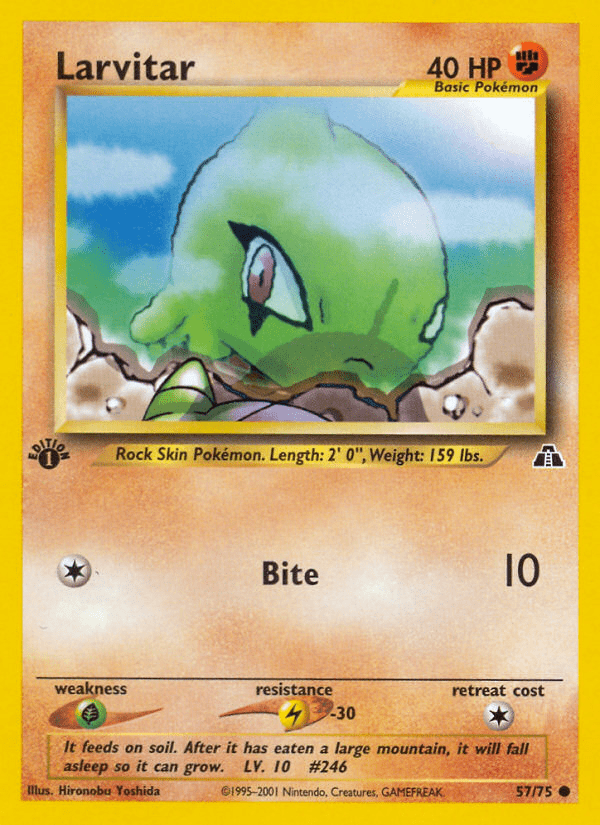 Larvitar (57/75) [Neo Discovery 1st Edition] Pokemon Single Pokémon  | Multizone: Comics And Games