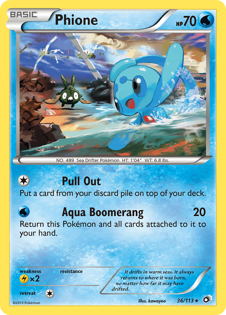 Phione (36/113) [Black & White: Legendary Treasures] Pokemon Single Pokémon  | Multizone: Comics And Games