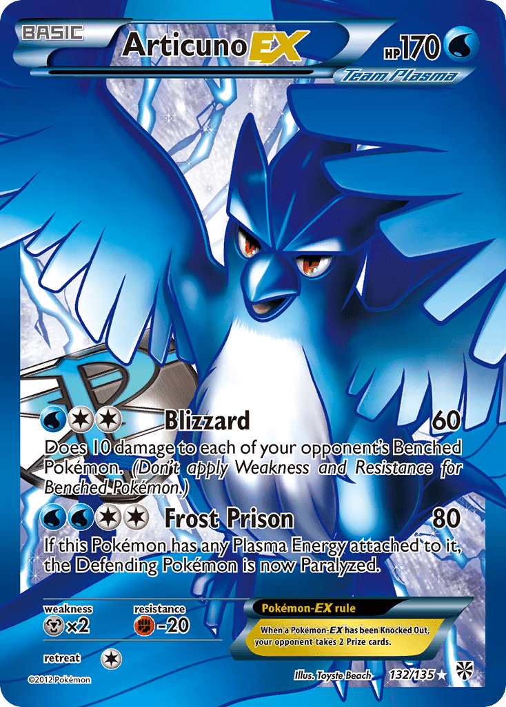 Articuno EX (132/135) [Black & White: Plasma Storm] Pokemon Single Pokémon  | Multizone: Comics And Games