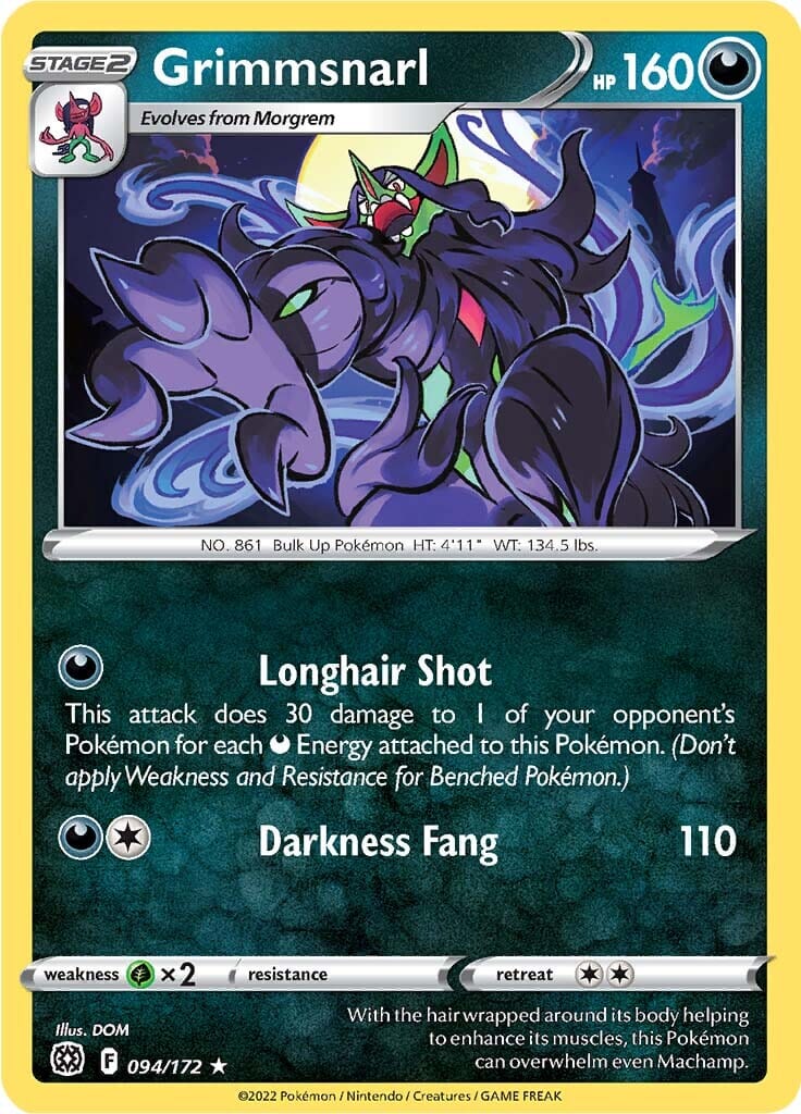 Grimmsnarl (094/172) [Sword & Shield: Brilliant Stars] Pokemon Single Pokémon  | Multizone: Comics And Games