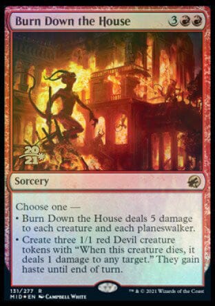 Burn Down the House [Innistrad: Midnight Hunt Prerelease Promos] MTG Single Magic: The Gathering  | Multizone: Comics And Games
