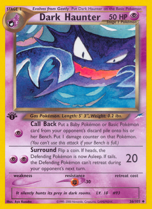 Dark Haunter (36/105) [Neo Destiny 1st Edition] Pokemon Single Pokémon  | Multizone: Comics And Games