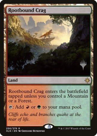 Rootbound Crag [Ixalan Promos] MTG Single Magic: The Gathering  | Multizone: Comics And Games