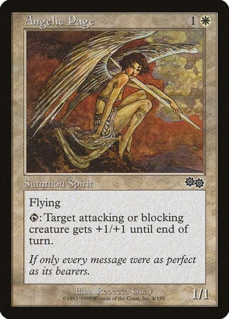Angelic Page [Urza's Saga] MTG Single Magic: The Gathering  | Multizone: Comics And Games