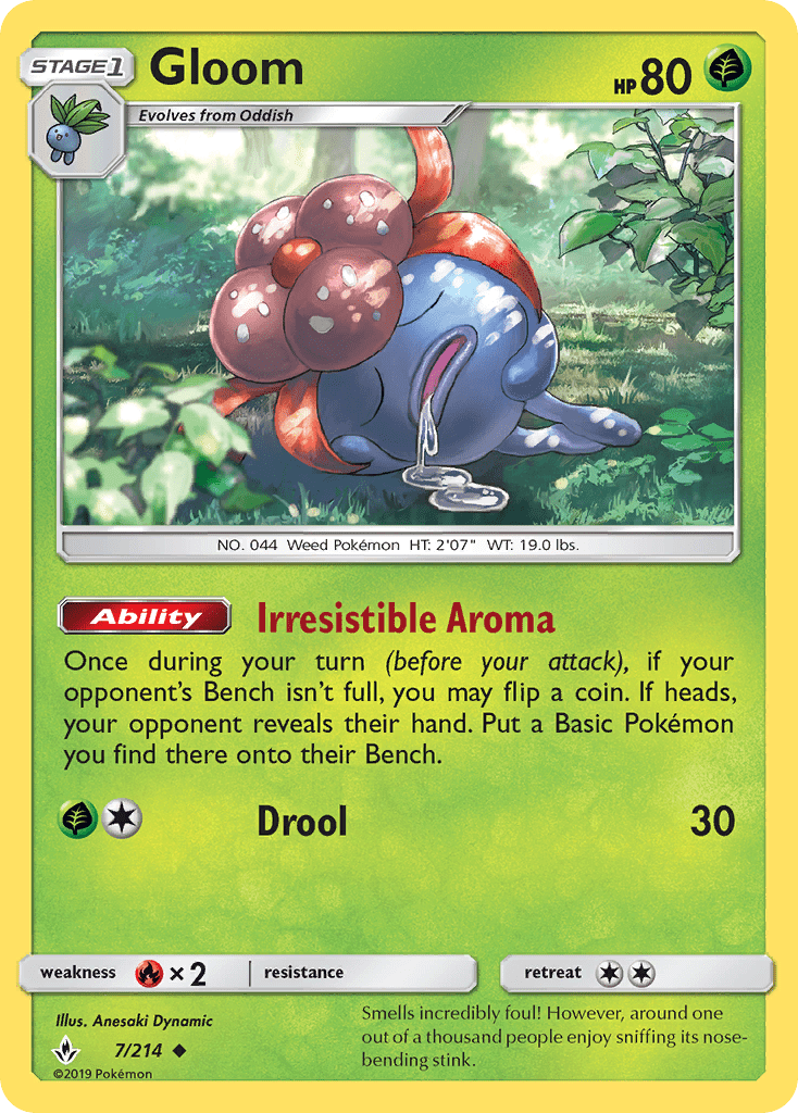 Gloom (7/214) [Sun & Moon: Unbroken Bonds] Pokemon Single Pokémon  | Multizone: Comics And Games