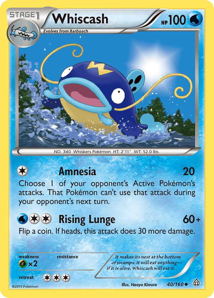 Whiscash (40/160) [XY: Primal Clash] Pokemon Single Pokémon  | Multizone: Comics And Games
