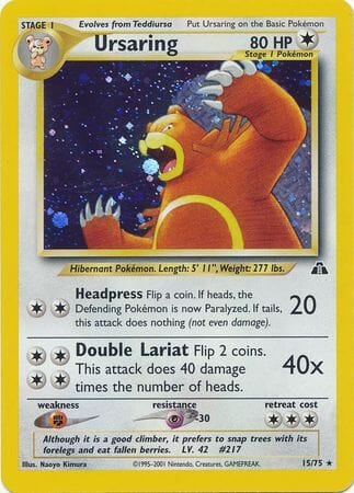 Ursaring (15/75) [Neo Discovery Unlimited] Pokemon Single Pokémon  | Multizone: Comics And Games