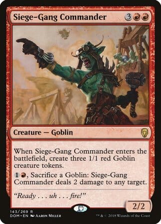 Siege-Gang Commander [Dominaria] MTG Single Magic: The Gathering  | Multizone: Comics And Games