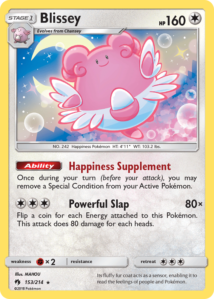 Blissey (153/214) [Sun & Moon: Lost Thunder] Pokemon Single Pokémon  | Multizone: Comics And Games