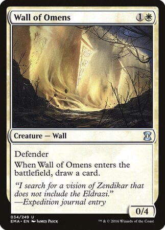 Wall of Omens [Eternal Masters] MTG Single Magic: The Gathering  | Multizone: Comics And Games
