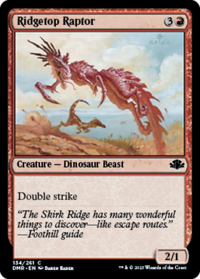 Ridgetop Raptor [Dominaria Remastered] MTG Single Magic: The Gathering  | Multizone: Comics And Games