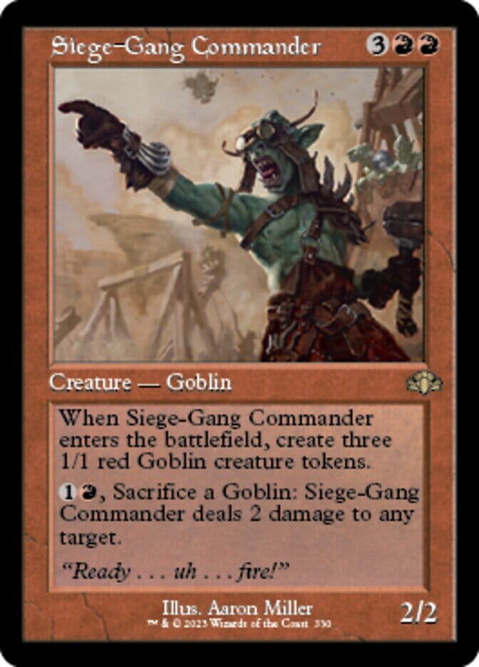 Siege-Gang Commander (Retro) [Dominaria Remastered] MTG Single Magic: The Gathering  | Multizone: Comics And Games