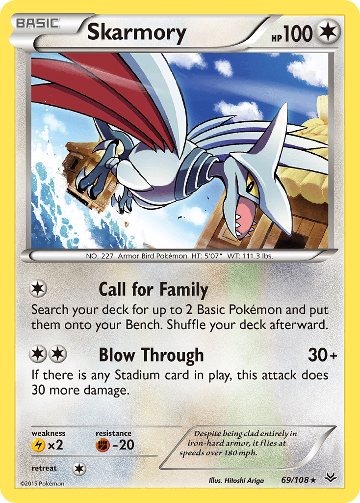 Skarmory (69/108) [XY: Roaring Skies] Pokemon Single Pokémon  | Multizone: Comics And Games