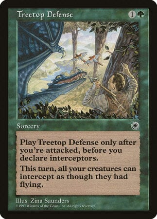 Treetop Defense [Portal] MTG Single Magic: The Gathering  | Multizone: Comics And Games