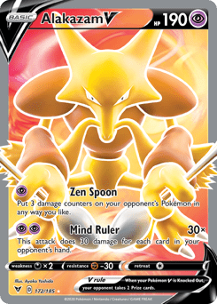 Alakazam V (172/185) [Sword & Shield: Vivid Voltage] Pokemon Single Pokémon  | Multizone: Comics And Games