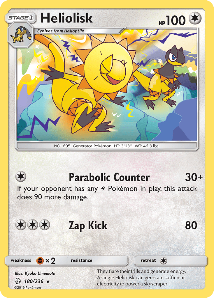 Heliolisk (180/236) [Sun & Moon: Cosmic Eclipse] Pokemon Single Pokémon  | Multizone: Comics And Games