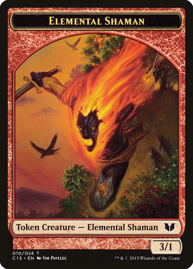 Knight (004) // Elemental Shaman Double-Sided Token [Commander 2015 Tokens] MTG Single Magic: The Gathering  | Multizone: Comics And Games