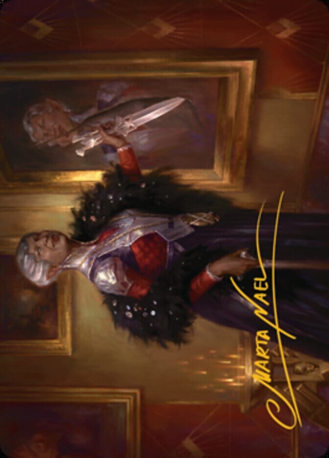 Evelyn, the Covetous Art Card (Gold-Stamped Signature) [Streets of New Capenna Art Series] MTG Single Magic: The Gathering  | Multizone: Comics And Games