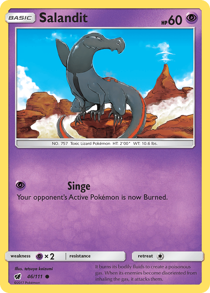 Salandit (46/111) [Sun & Moon: Crimson Invasion] Pokemon Single Pokémon  | Multizone: Comics And Games