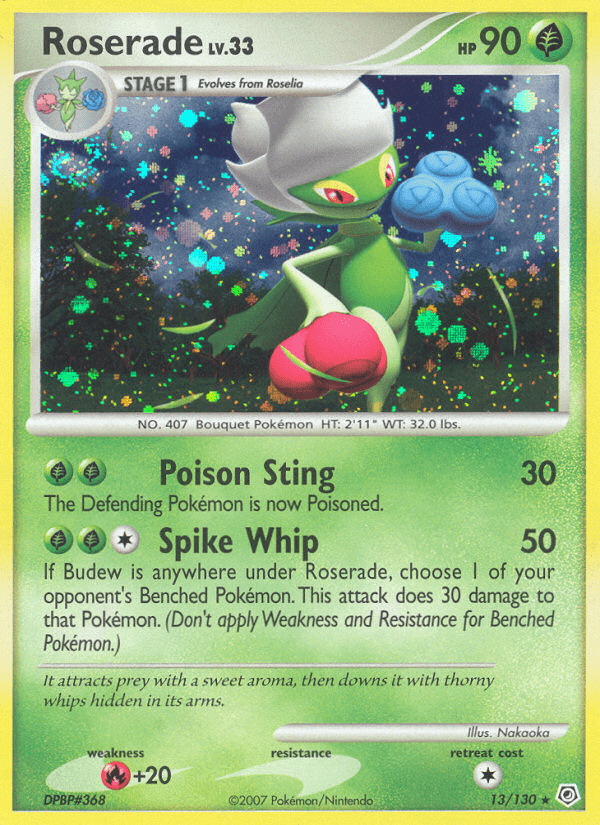 Roserade (13/130) [Diamond & Pearl: Base Set] Pokemon Single Pokémon  | Multizone: Comics And Games