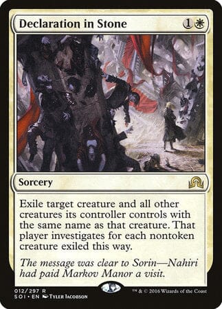 Declaration in Stone [Shadows over Innistrad] MTG Single Magic: The Gathering  | Multizone: Comics And Games