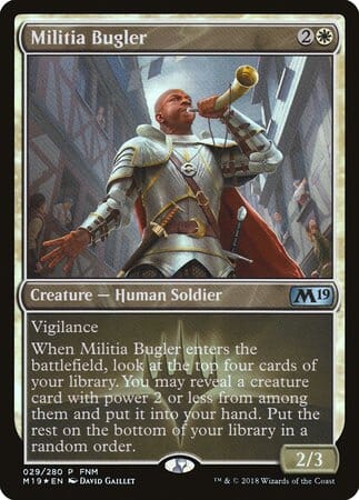 Militia Bugler [Core Set 2019 Promos] MTG Single Magic: The Gathering  | Multizone: Comics And Games