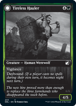 Tireless Hauler // Dire-Strain Brawler [Innistrad: Double Feature] MTG Single Magic: The Gathering  | Multizone: Comics And Games