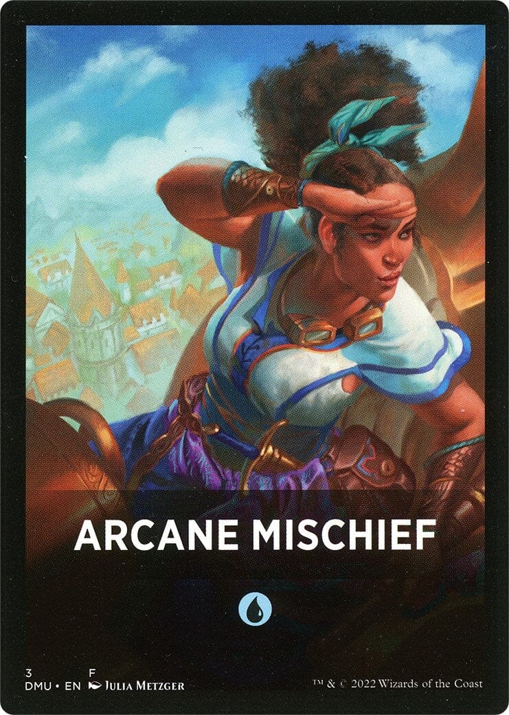Arcane Mischief Theme Card [Dominaria United Tokens] MTG Single Magic: The Gathering  | Multizone: Comics And Games