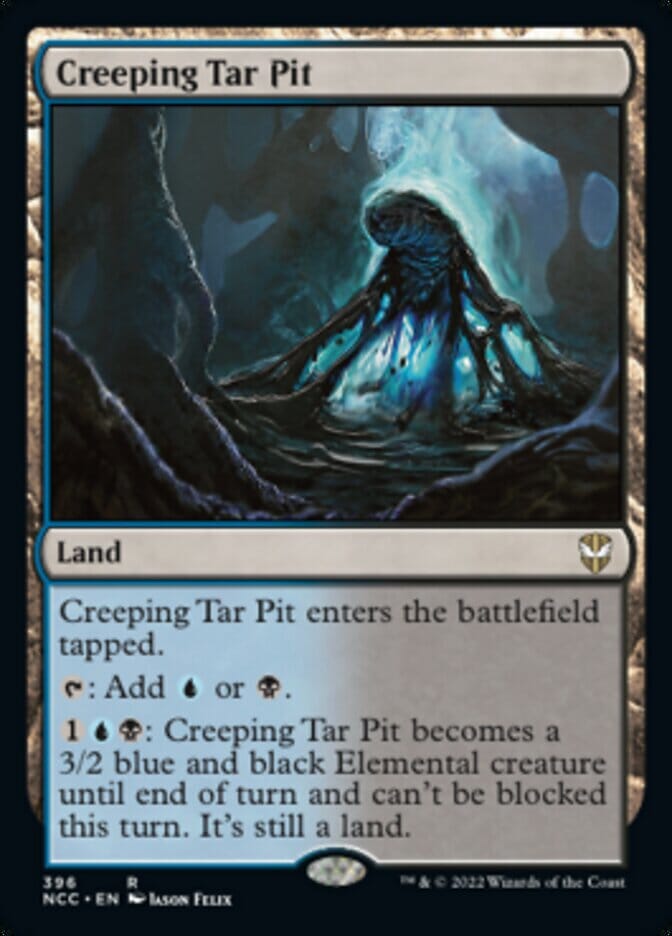 Creeping Tar Pit [Streets of New Capenna Commander] MTG Single Magic: The Gathering  | Multizone: Comics And Games