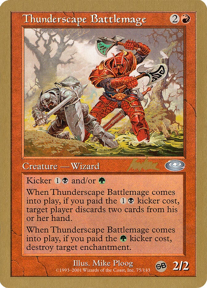 Thunderscape Battlemage (Brian Kibler) (SB) [World Championship Decks 2002] MTG Single Magic: The Gathering  | Multizone: Comics And Games