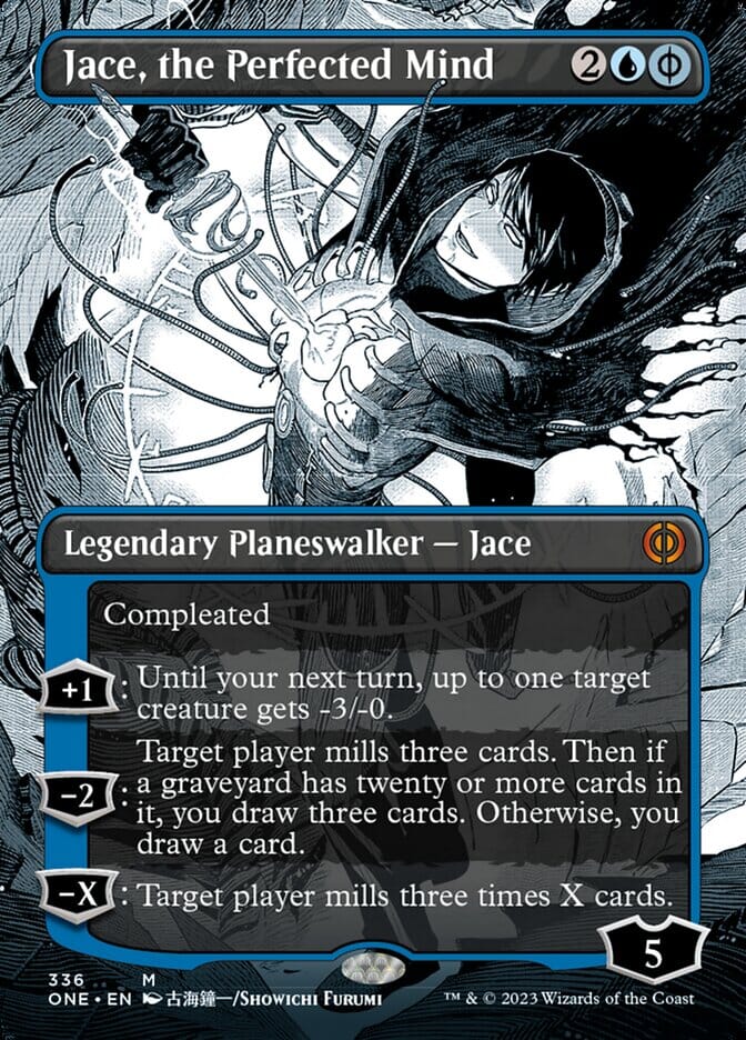 Jace, the Perfected Mind (Borderless Manga) [Phyrexia: All Will Be One] MTG Single Magic: The Gathering  | Multizone: Comics And Games