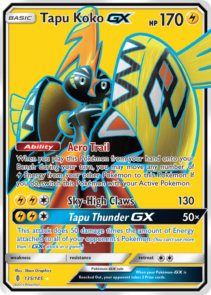 Tapu Koko GX (135/145) [Sun & Moon: Guardians Rising] Pokemon Single Pokémon  | Multizone: Comics And Games