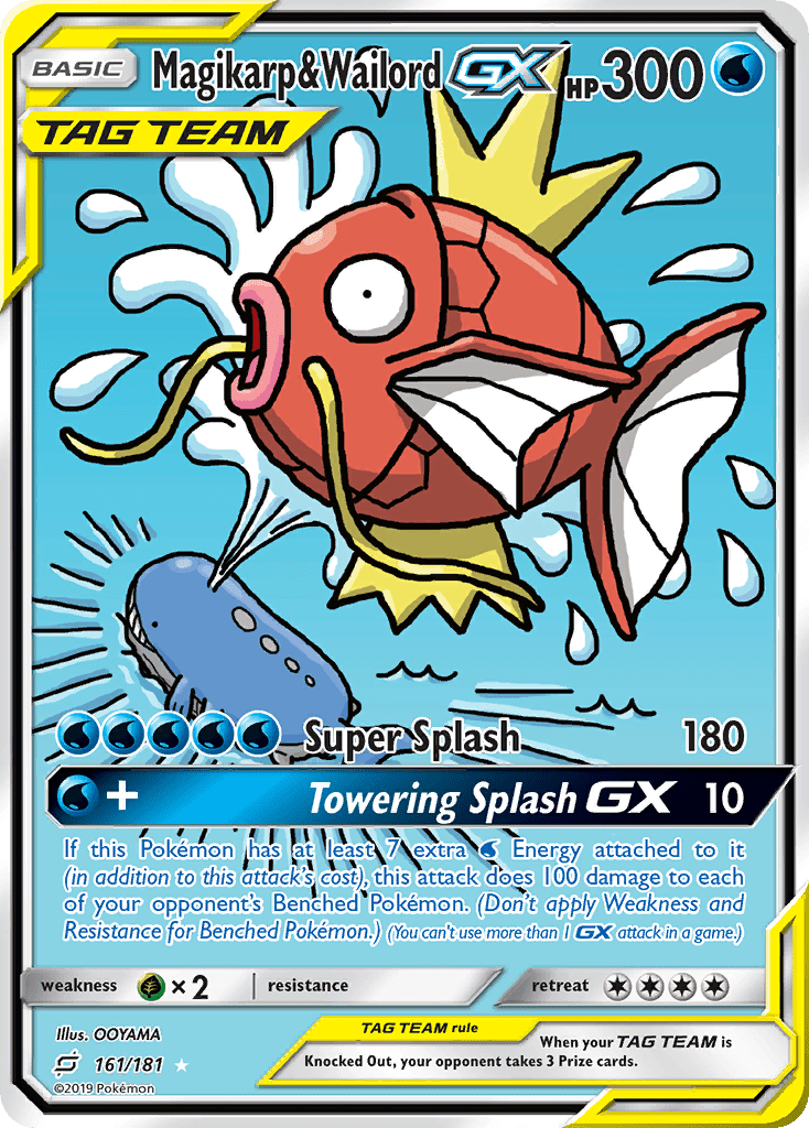 Magikarp & Wailord GX (161/181) [Sun & Moon: Team Up] Pokemon Single Pokémon  | Multizone: Comics And Games