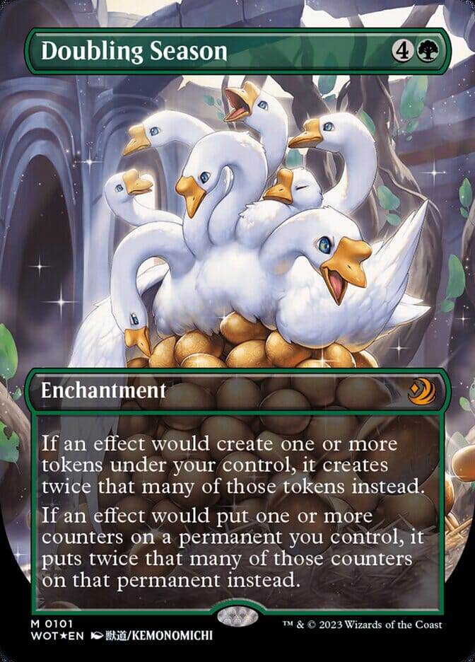 Doubling Season (Anime Borderless) (Confetti Foil) [Wilds of Eldraine: Enchanting Tales] MTG Single Magic: The Gathering  | Multizone: Comics And Games