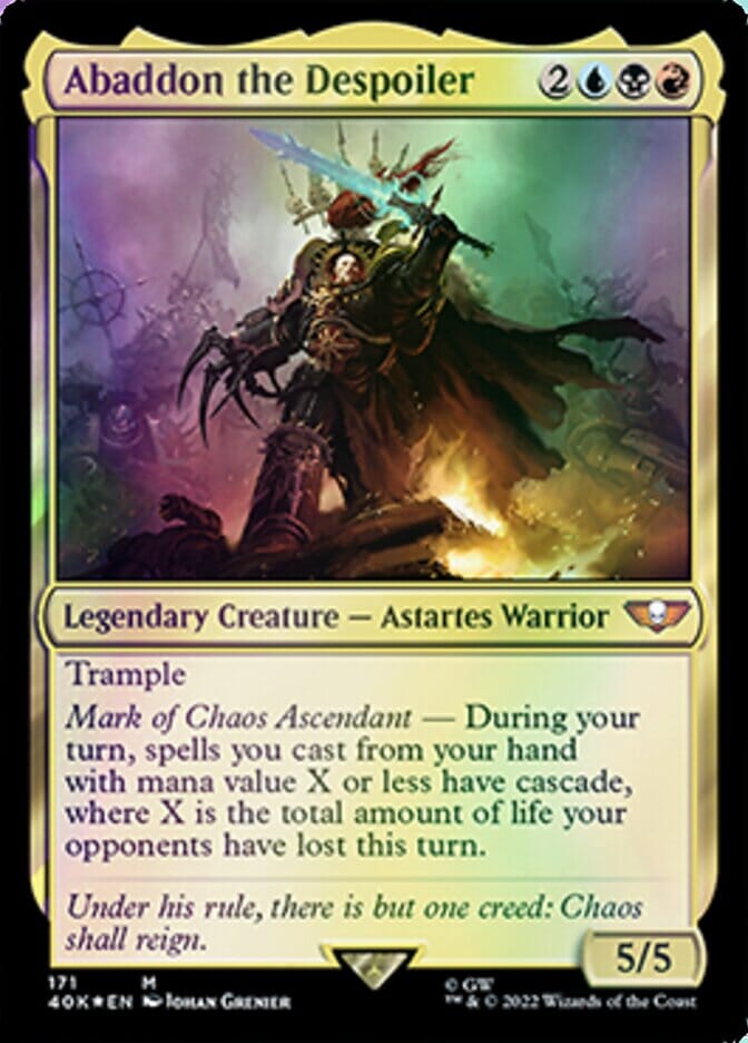 Abaddon the Despoiler (171) [Universes Beyond: Warhammer 40,000] MTG Single Magic: The Gathering  | Multizone: Comics And Games