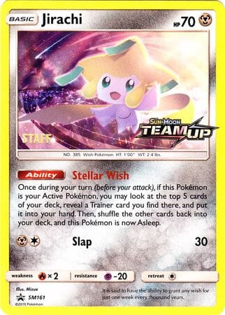 Jirachi (SM161) (Staff) [Sun & Moon: Black Star Promos] Pokemon Single Pokémon  | Multizone: Comics And Games