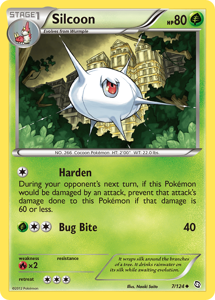 Silcoon (7/124) [Black & White: Dragons Exalted] Pokemon Single Pokémon  | Multizone: Comics And Games