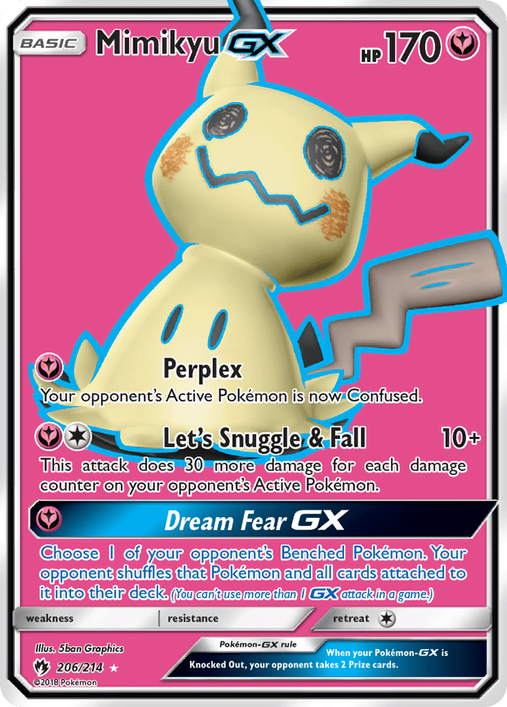 Mimikyu GX (206/214) [Sun & Moon: Lost Thunder] Pokemon Single Pokémon  | Multizone: Comics And Games