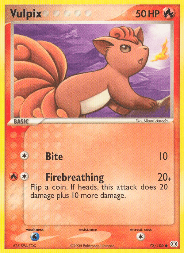 Vulpix (72/106) [EX: Emerald] Pokemon Single Pokémon  | Multizone: Comics And Games