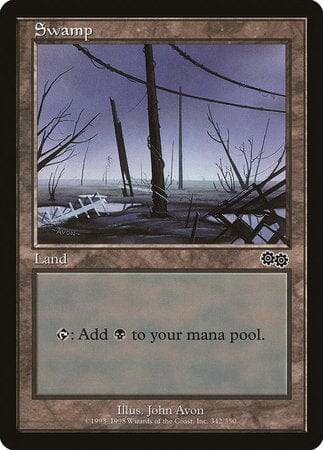 Swamp (342) [Urza's Saga] MTG Single Magic: The Gathering  | Multizone: Comics And Games