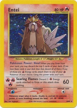 Entei (6/64) [Neo Revelation Unlimited] Pokemon Single Pokémon  | Multizone: Comics And Games