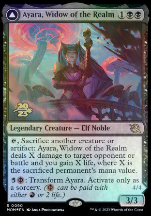 Ayara, Widow of the Realm // Ayara, Furnace Queen [March of the Machine Prerelease Promos] | Multizone: Comics And Games